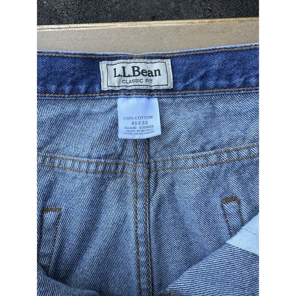 Men's LL Bean Denim Jeans 100% Cotton 40x32‎ Medium Wash - Picture 6 of 8